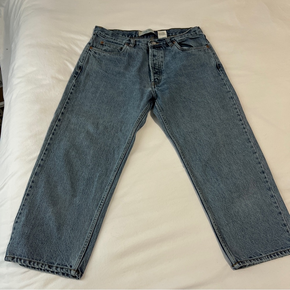 🚨 Last day Fri 🧳 GAP Blue Relaxed Jeans Classic Denim Style Croped